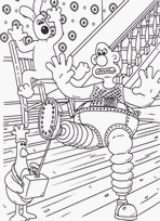 coloriage wallace et gromit font des tests